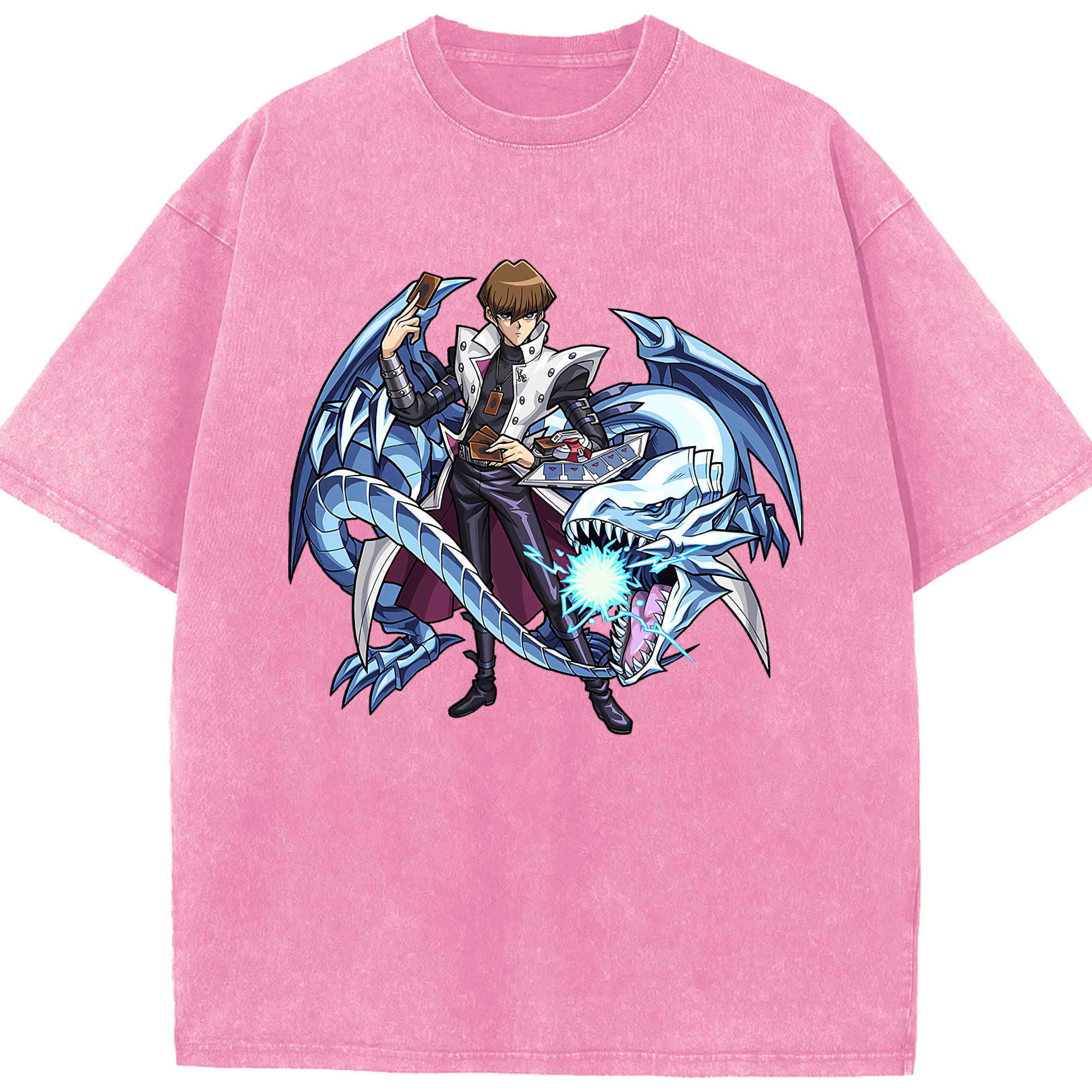 （画像用） 遊☆戯☆王 Yu-Gi-Oh! 綿100% ヴィンテージ風 半袖Tシャツ（フロントプリント）